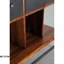 Solid suar wood and metal shelf