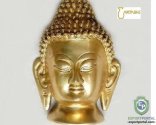 Buddha Head Sculpture Brass Handmade