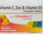 Algen's Vitamin-C Chewable Tablets 500 mg (Orange Flavour -150 count)