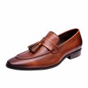 Schmitz Men's Handpainted Leather Slip On Loafer Shoes