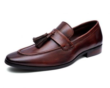 Schmitz Men's Handpainted Leather Slip On Loafer Shoes