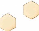 Sterling Silver Hexagon Stud Earrings