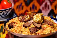 Uzbek canned pilaf