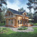 GLULAM TIMBER PREFAB HOME KITS (sets of lumber construction)