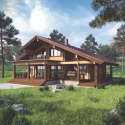 GLULAM TIMBER PREFAB HOME KITS (sets of lumber construction)