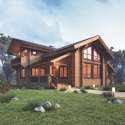 GLULAM TIMBER PREFAB HOME KITS (sets of lumber construction)