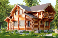 CYLINDER LOG natural moisture PREFAB HOME KITS (sets of lumber construction)