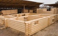 CYLINDER LOG natural moisture PREFAB HOME KITS (sets of lumber construction)