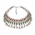 INDIAN BOLLYWOOD CRYSTAL KUNDAN WEDDING BELL CHARMS ANKLET SET