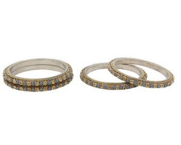 Indian Bollywood Style Crystal Bridal Bangle Jewelry Set for Women