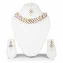 Indian Bollywood Kundan Pearl Bridal Choker Necklace Earrings Jewelry