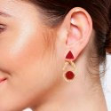 Indian Bollywood Faux Pearls Stone Dangle Drop Earrings Set for Women