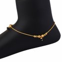 Indian Gold Tone Bell Charms Tassel Chain Anklet Payal Foot Jewelry