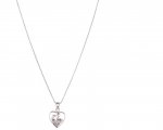 Indian Fashion CZ Heart Kissing Swan Love Pendant Necklace for Women