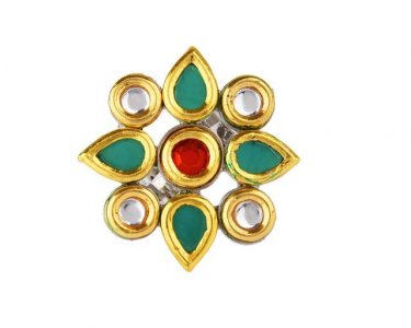 Indian Style Bollywood Kundan Crystal Adjustable Finger Ring Jewelry