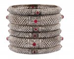 Indian Boho Vintage Oxidized Antique Jewelry Bangle Set for Women