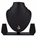 Indian Black Beaded Mangalsutra CZ Heart Love Pendant Necklace Jewelry