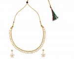 Indian Bollywood Crystal CZ Choker Necklace Earrings Jewelry Set