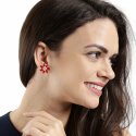 Indian Jewelry Cubic Zirconia CZ Floral Round Stud Earring for Women