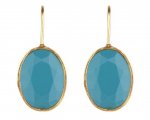 Indian Fashion Faux Stone Crystal Round Hook Dangle Earrings for Women