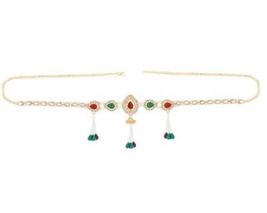 Indian Bollywood Crystal Kundan Pearl Belly Chain Body Jewelry