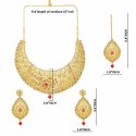 Indian Fashion Crystal Choker Necklace Maang Tikka Earrings Jewelry