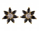 Indian Bollywood Gold Plated Floral CZ Stud Earring Jewelry for Women