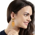 Indian Oxidized Boho Vintage Ethnic Tassel Jhumka Dangle Earrings Set