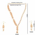 Indian Fashion Faux Pearl Strand Beaded Necklace Drop Earrings Jewelry