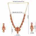 Indian Crystal Austrian Diamond Choker Necklace Earrings Jewelry Set