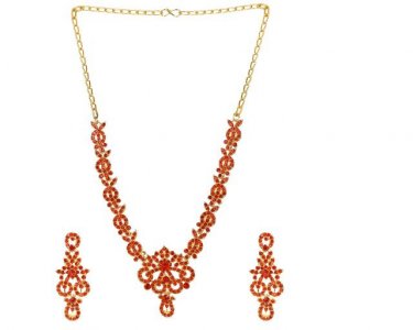 Indian Crystal Austrian Diamond Choker Necklace Earrings Jewelry Set
