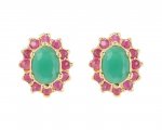 Indian Bollywood Designer Gold Plated CZ Stud Earrings for Women