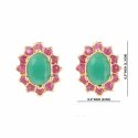 Indian Bollywood Designer Gold Plated CZ Stud Earrings for Women