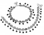 Indian Silver Tone Bell Charms Tassel Chain Anklet Payal Jewelry