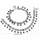Indian Silver Tone Bell Charms Tassel Chain Anklet Payal Jewelry