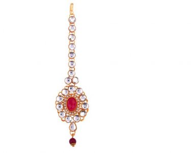 Indian Bollywood Maang Tikka Crystal Kundan Hair Accessories Jewelry