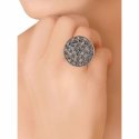 Indian Oxidized Boho Vintage Silver Adjustable Floral Big Ring Jewelry