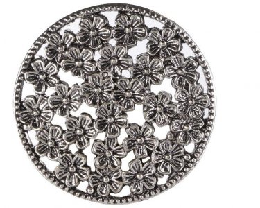 Indian Oxidized Boho Vintage Silver Adjustable Floral Big Ring Jewelry