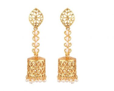 Indian Jewelry Bollywood CZ Crystal Dangle Earrings Set for Women