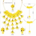 Indian Flower Gota Patti Jewelry Set for Haldi Mehandi Women
