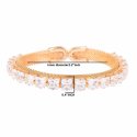Indian Fashion Crystal CZ Cuff Openable Bracelet Jewelry for Women