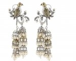 Indian Oxidized Boho Vintage Tribal Jhumki Tassel Big Earrings Set