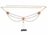 Indian Bollywood Gold Plated Waist Belt Kamarband Bridal Body Jewelry