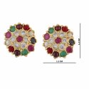 Indian Bollywood Designer Gold Plated CZ Stud Earrings Jewelry