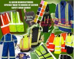 Leather Safety Hi-Vi Reflective and Retardant Security Jackets