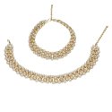 Indian Bollywood Gold Plated Faux Kundan Pearl Anklet Payal Jewelry