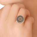 Indian Oxidized Silver Boho Vintage Big Size Adjustable Cocktail Ring