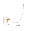 Indian Bollywood Crystal Nose Ring Hoop Pin with Pearl Chain Jewelry