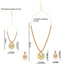 Indian Bollywood Traditional Crystal Choker Necklaces Earrings Jewelry