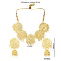 Indian Bollywood Antique Choker Bridal Necklace Earrings Jewelry Set